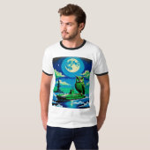 Giant Green Owl onderzeeër T-Shirt (Voorkant volledig)