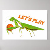 Giant Green Praying Mantis Basketball Poster (Voorkant)