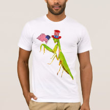 Giant Green Praying Mantis Patriotic