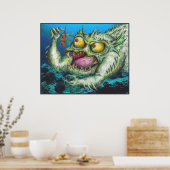 Giant Green Zee Monster Poster (Keuken)