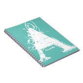 Giant Grunge Alphabet Letter A met naam Notitieboek (Rechterzijde)