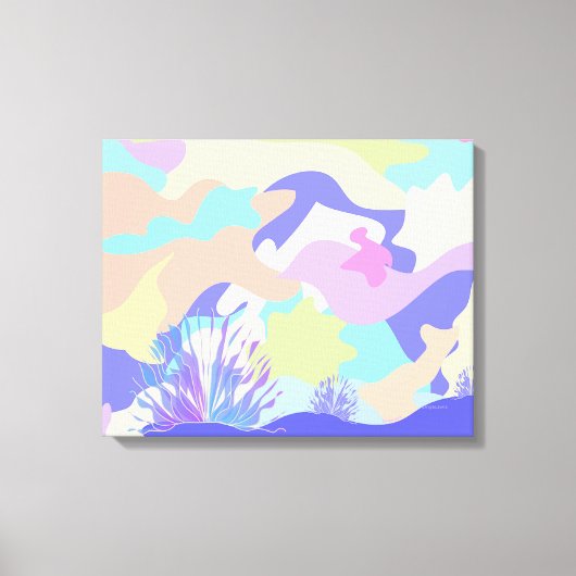 Giant Happy Birthday Abstracte moderne kunst Canvas Afdruk (Voorkant)