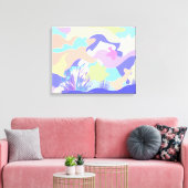 Giant Happy Birthday Abstracte moderne kunst Canvas Afdruk (Insitu (Woonkamer))