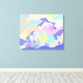 Giant Happy Birthday Abstracte moderne kunst Canvas Afdruk (Insitu (Houten vloer))
