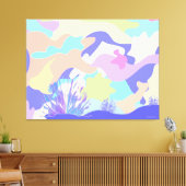 Giant Happy Birthday Abstracte moderne kunst Canvas Afdruk (Insitu (Woonkamer))