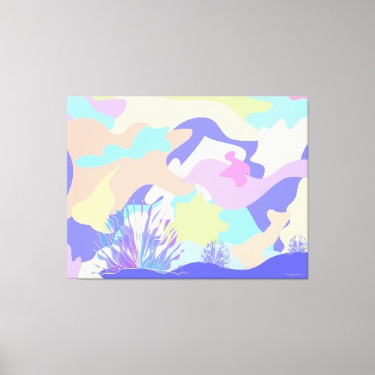 Giant Happy Birthday Abstracte moderne kunst Canvas Afdruk (Voorkant)