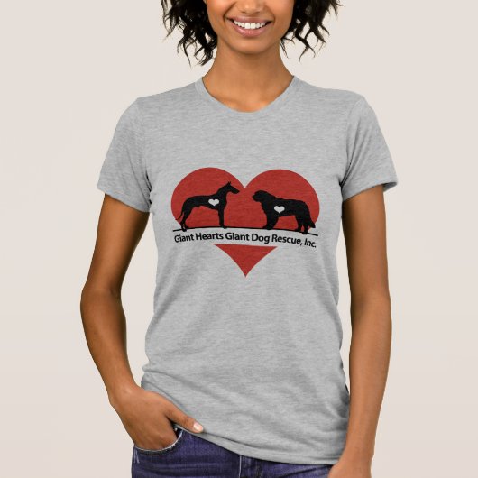 Giant Hearts Giant Dog Rescue Logo T-shirt (Voorkant)