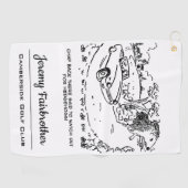 Giant Hedégel en Sports Car Funny Cartoon Golfhanddoek (Horizontaal)