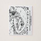 Giant Hedgel en Sportauto-Cartoon Legpuzzel (Verticaal)