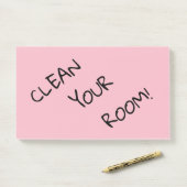 Giant Herinder "Reinig je kamer!" Post-it® Notes (Op bureau)