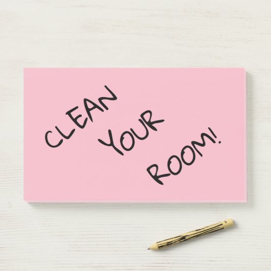 Giant Herinder "Reinig je kamer!" Post-it® Notes (Op bureau)