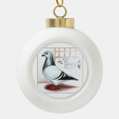 Giant Homer Pigeon 1973 Keramische Bal Ornament (Voorkant)