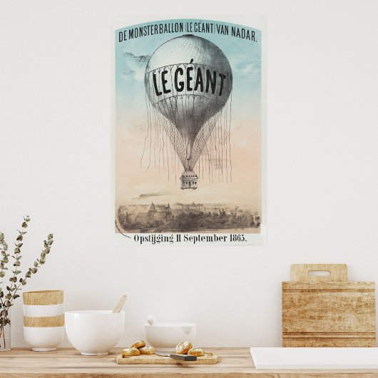 Giant hot air balloon poster (Keuken)