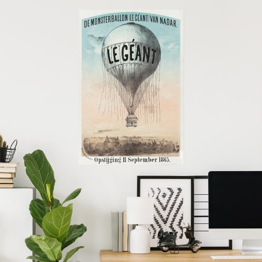 Giant hot air balloon poster (Thuiskantoor)