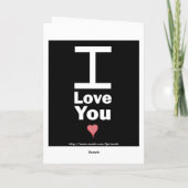 Giant I Love You Groet Feestdagen Kaart (Achterkant)