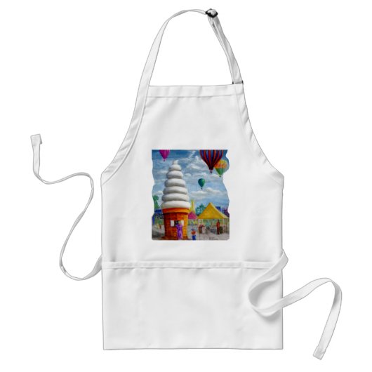 Giant Ice Cream Cone Carnival Landschap Standaard Schort (Voorkant)