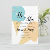 Giant Ice Cream Cones Gender onthult hem of zij Kaart (Staand voorkant)