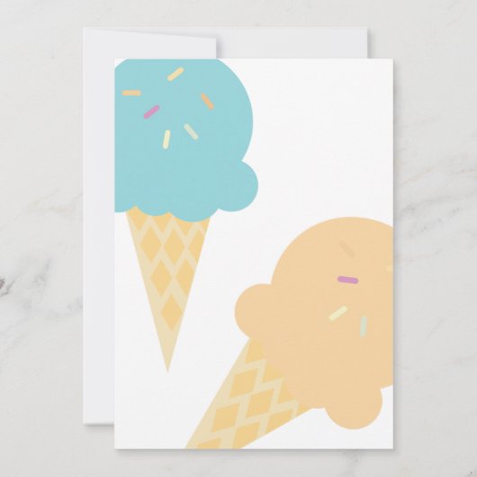 Giant Ice Cream Cones Gender onthult hem of zij Kaart (Achterkant)