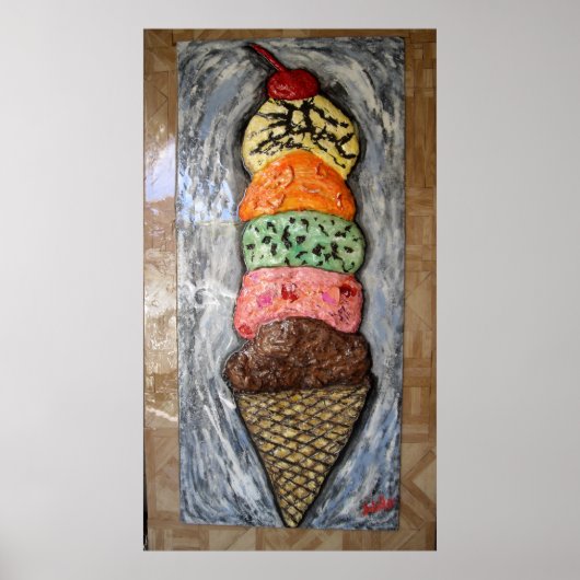 Giant Ice Cream Scoops Poster (Voorkant)