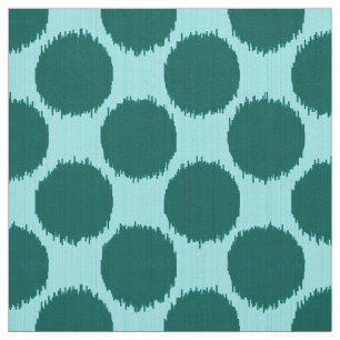 Giant Ikat Stippen, turquoise en aqua Stof