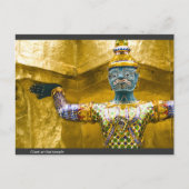 Giant in de Thaise tempel Briefkaart (Voorkant)