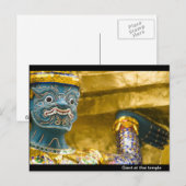 Giant in de Thaise tempel Briefkaart (Voorkant / Achterkant)
