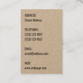 Giant initiaal bold cover standout visitekaartje (Achterkant)