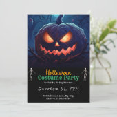 Giant Jack-O' lantaarn zwart Halloween Kaart (Staand voorkant)