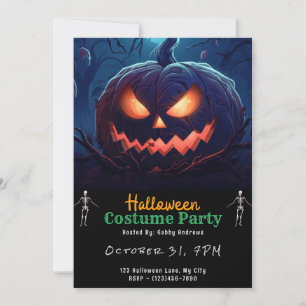 Giant Jack-O' lantaarn zwart Halloween Kaart