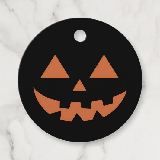 Giant Jack O' Lantern Face Halloween Pumpkin Bedankjes Labels (Voorkant)