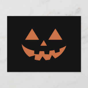 Giant Jack O' Lantern Face Halloween Pumpkin Briefkaart