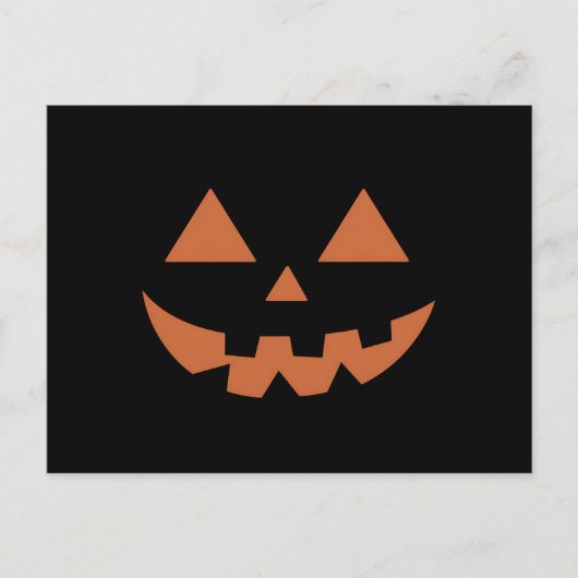Giant Jack O' Lantern Face Halloween Pumpkin Briefkaart (Voorkant)