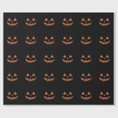 Giant Jack O' Lantern Face Halloween Pumpkin Cadeaupapier (Vlak)
