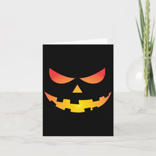 Giant Jack O' Lantern Face Halloween Pumpkin Fun Kaart (Voorkant)
