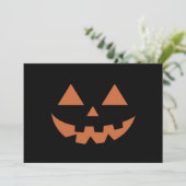 Giant Jack O' Lantern Face Halloween Pumpkin Kaart (Staand voorkant)