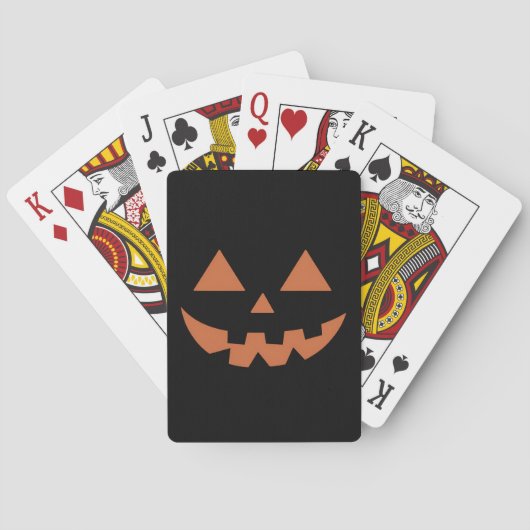 Giant Jack O' Lantern Face Halloween Pumpkin Pokerkaarten (Achterkant)