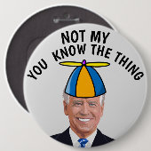 GIANT JOE BIDEN NIET MIJN PRESIDENT DAN BUTTON (Voorkant /achterkant)