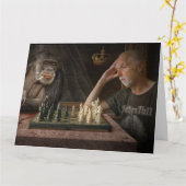 GIANT JUMBO VERJAARDAG CHIMPANSEE WENSKAART KAART (Gele Bloem)