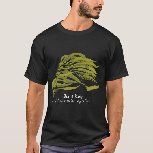 Giant Kelp - Macrocystis pyrifera (met naam) T-shirt (Voorkant)