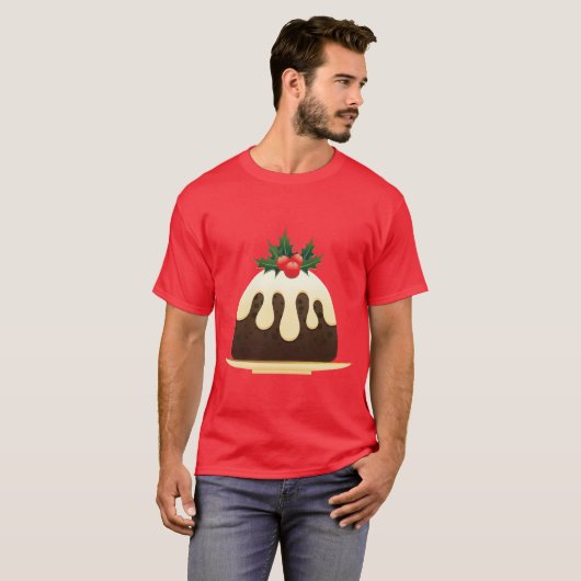 Giant Kerstmis Pudding T-shirt (Voorkant volledig)