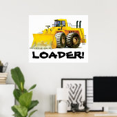 Giant Kinder Gellow Construction Truck Poster (Thuiskantoor)