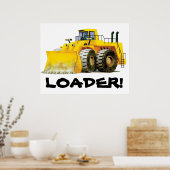 Giant Kinder Gellow Construction Truck Poster (Keuken)