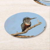 Giant Kingfisher Ronde Kartonnen Onderzetter (Gebogen)