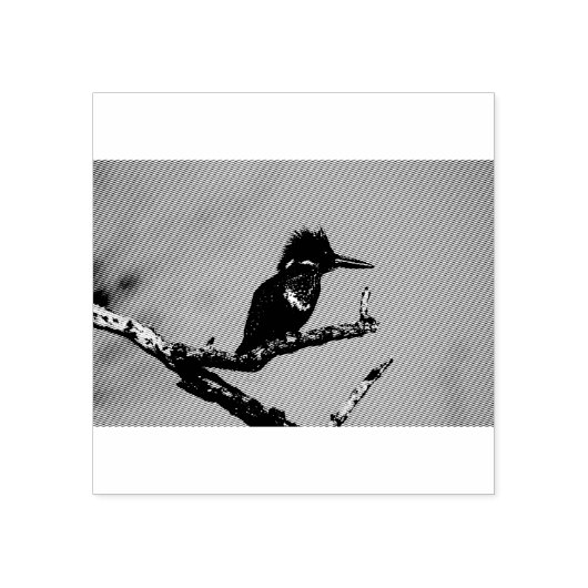 Giant Kingfisher Rubberstempel (Afrduk)