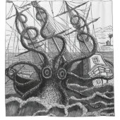  Giant Kraken Octopus aanvallen Pirate Ship Douchegordijn (Voorkant)