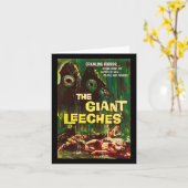 Giant Leeches Clic Halloween Monster Poster Horror Kaart (Gele Bloem)