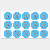 Giant leopard moth cartoon illustration  labels (Vel)