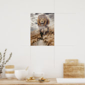 Giant Lion vs Man - Motivatie successcore Poster (Keuken)