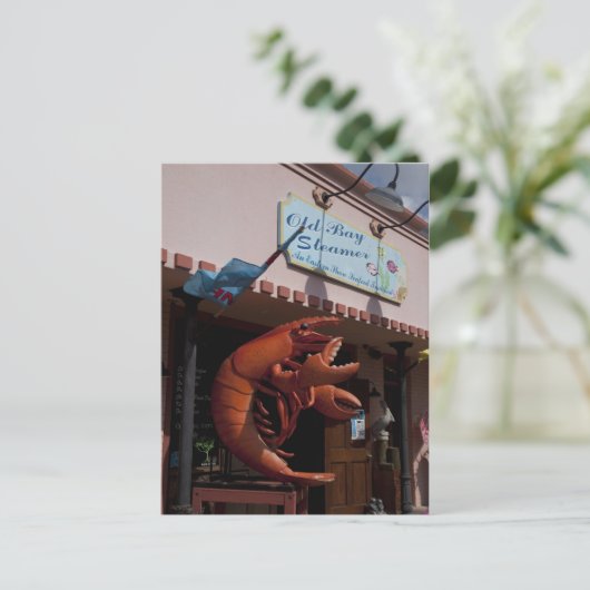 Giant lobster, zeevruchten, Fairhope Alabama Briefkaart (Staand voorkant)