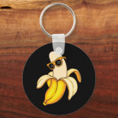 Giant Long Yellow Banana die zomerzonnebrillen dra Sleutelhanger (Voorkant)